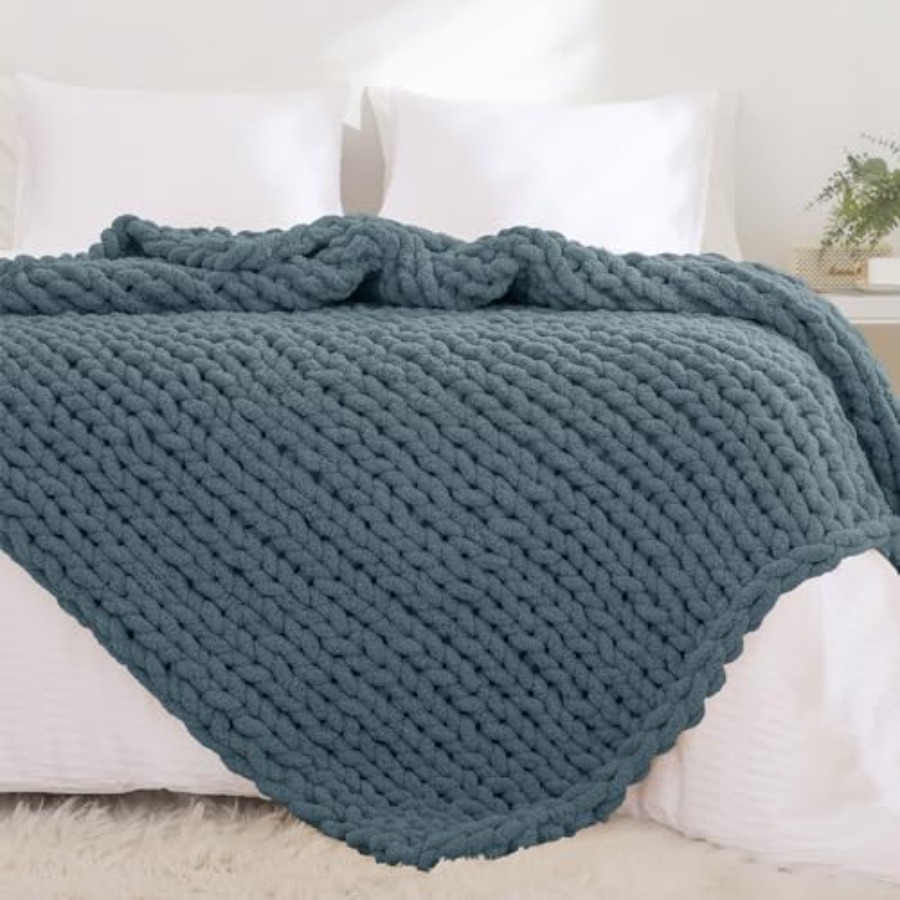 Throw Blanket Chunky Knit - Chunky Knit Throw Blanket for Couch