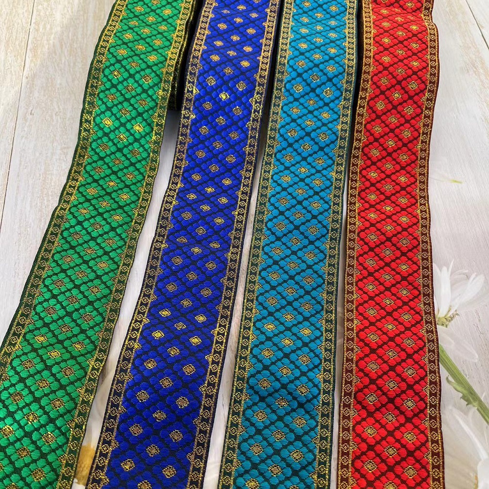 Home Textiles India - 5yard Hmong Embroidery Jacquard Webbing Ethnic