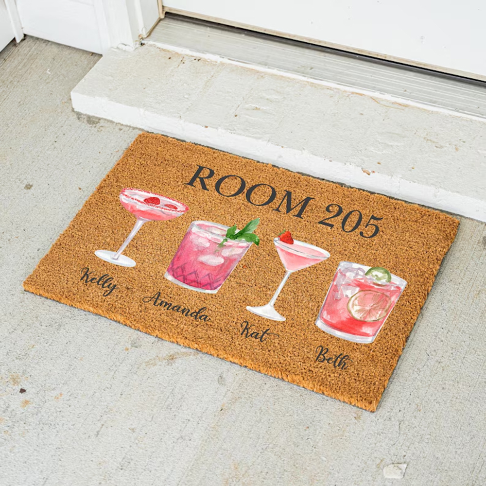 Home Textiles Company - Customized Coir Look Doormat Colorful Cocktail