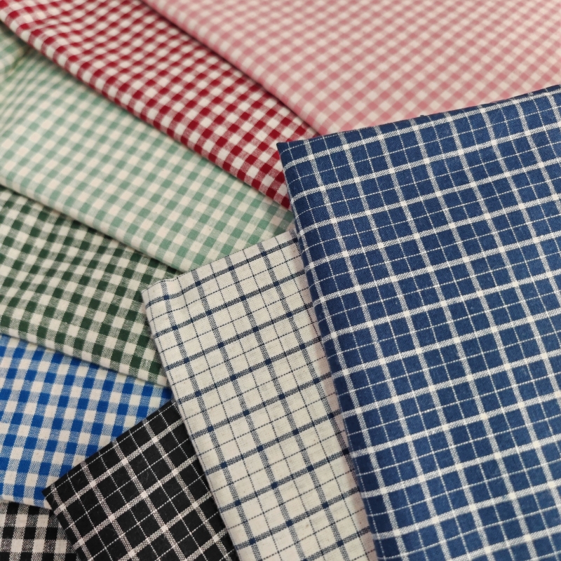 Linum Home Textiles - 140x50cm Vintage Retro Linen Fabric Grid