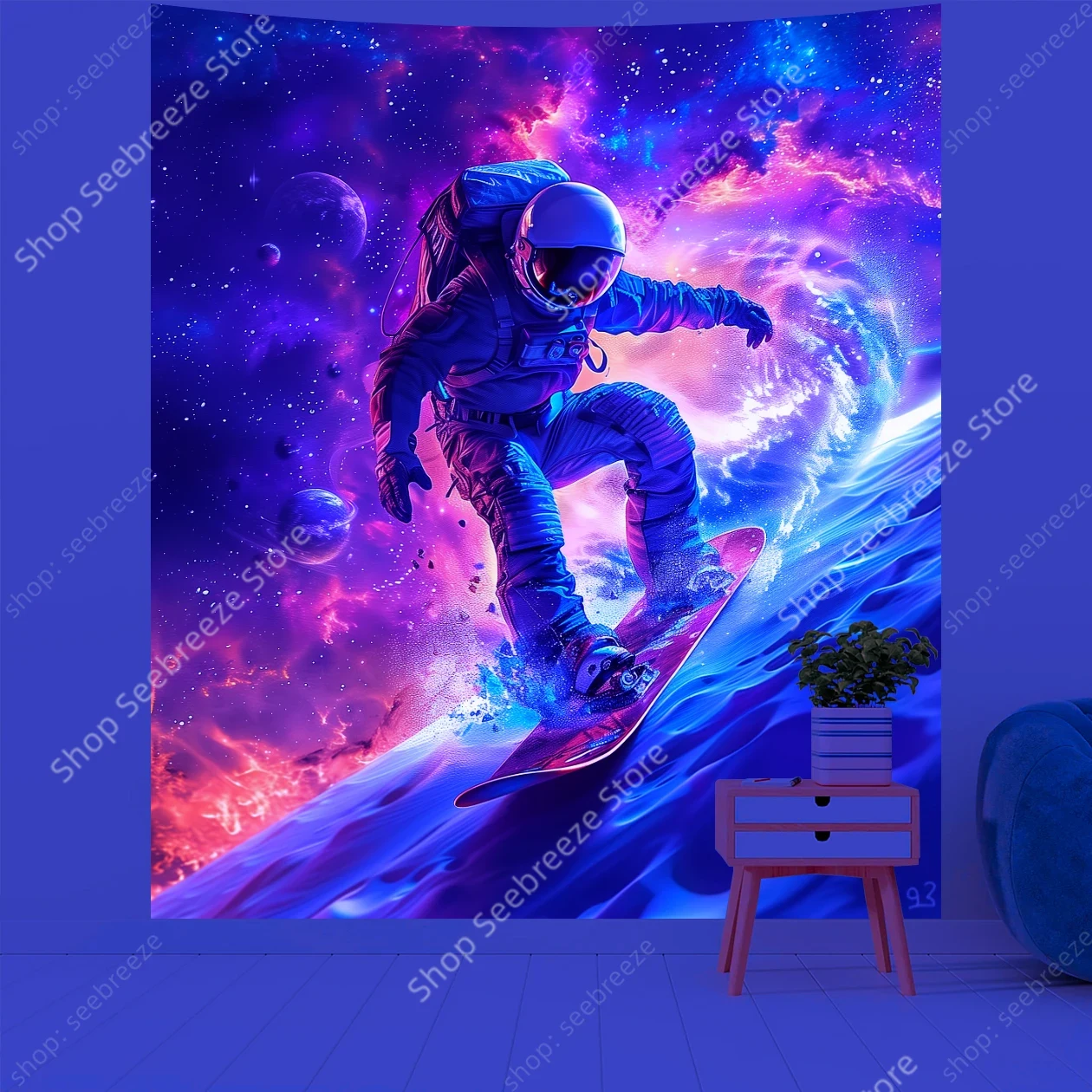 Linum Home Textiles - Astronaut Funny Tapestry Galaxy Space Pilot