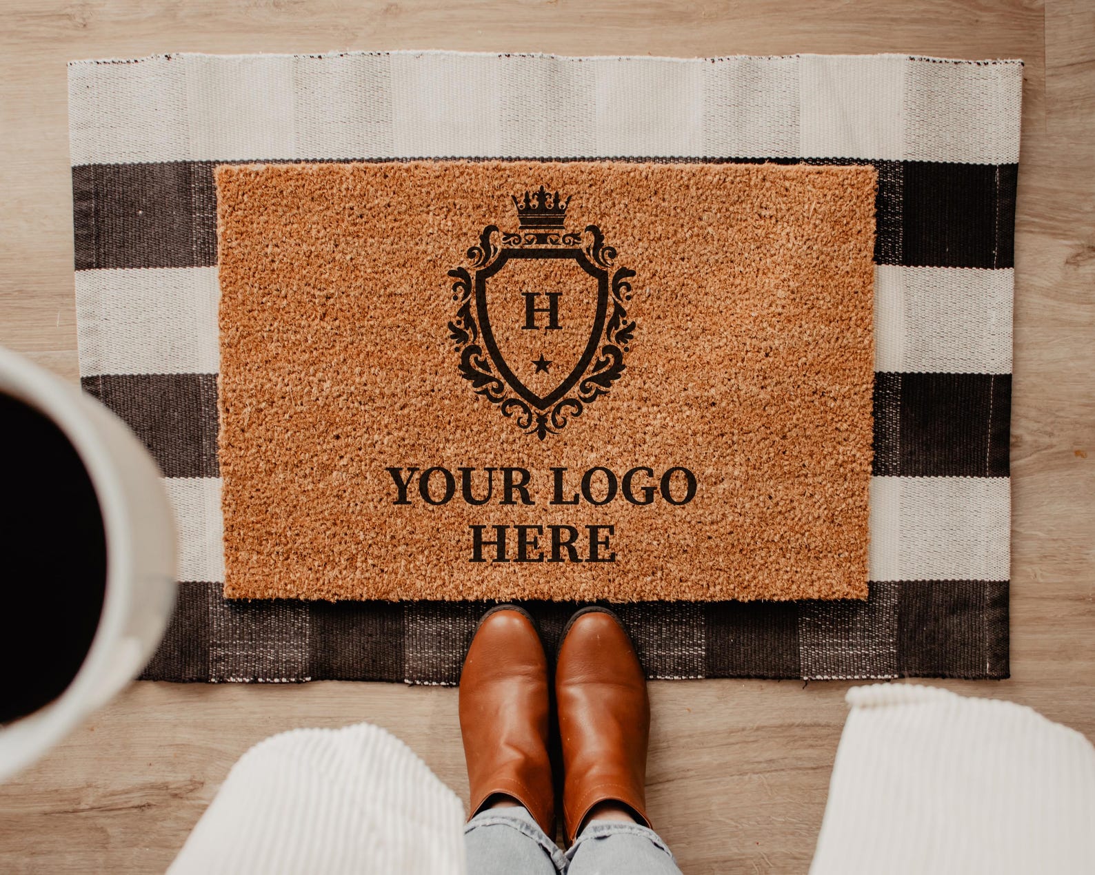 Custom Logo Doormat Coir Anti- - Home Textiles Company review and price