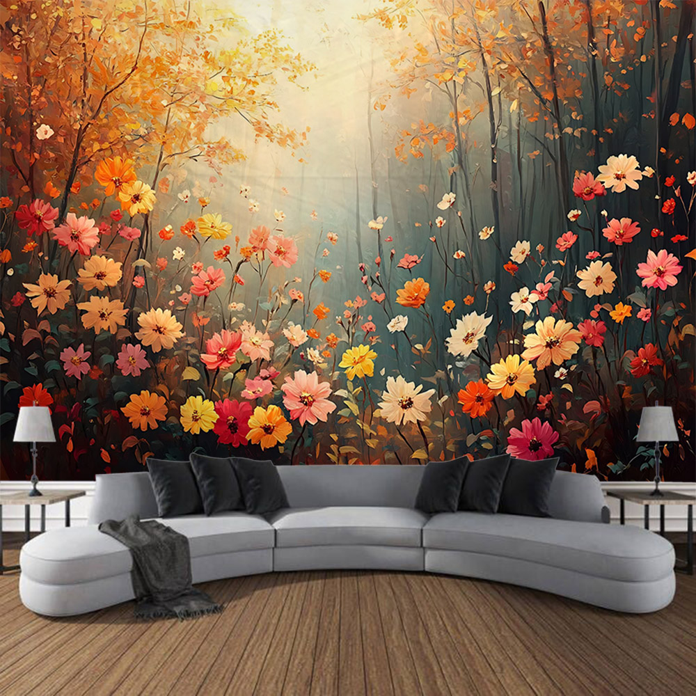 Flowers, oil paintings, tapest - Linum Home Textiles review and price