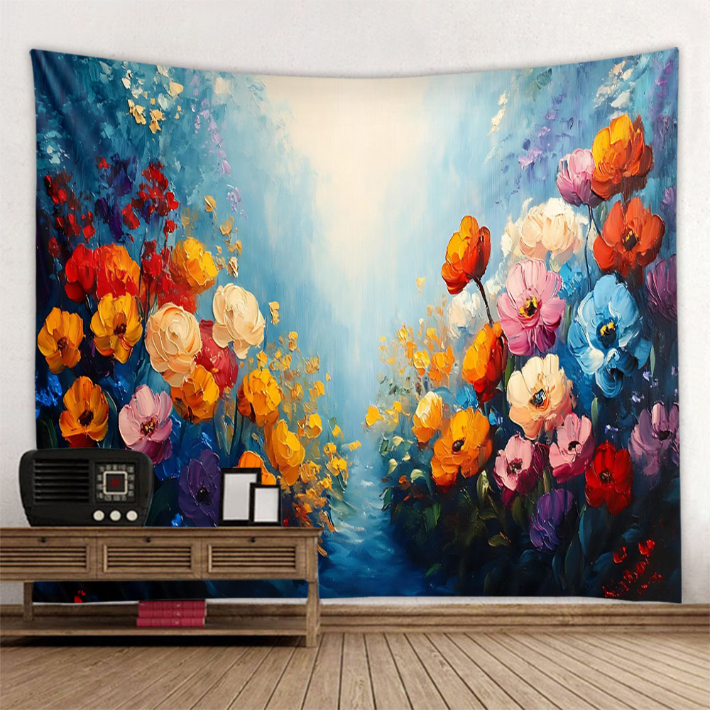 Flowers, oil paintings, tapest - Linum Home Textiles review and price