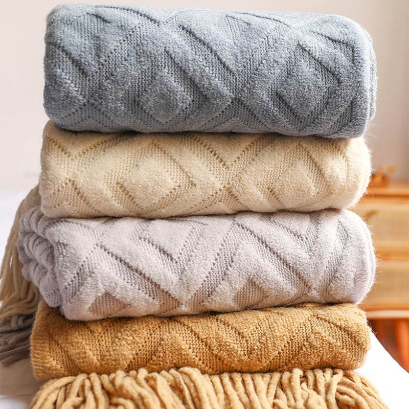 Blanket for Beds Nordic Knitte - Throw Blanket Chunky Knit review and price