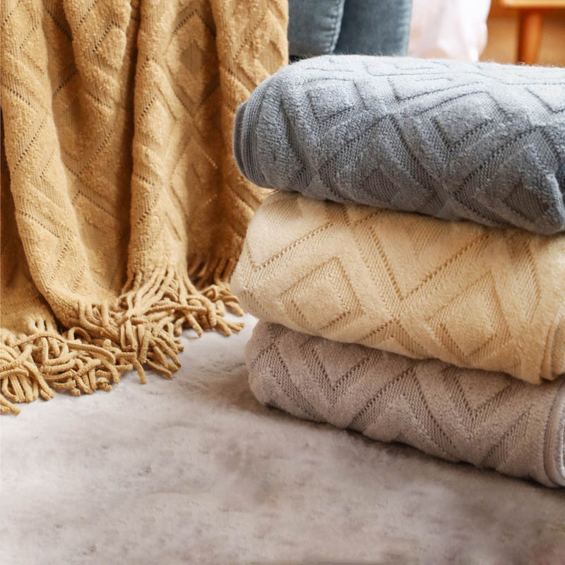Blanket for Beds Nordic Knitte - Throw Blanket Chunky Knit review and price