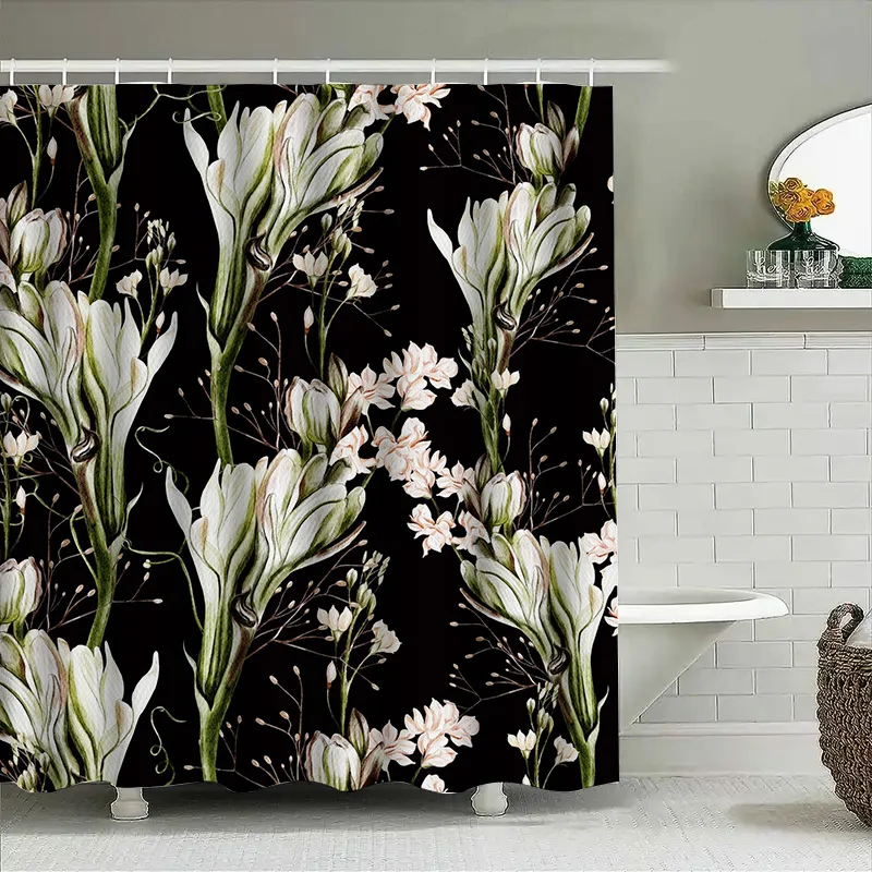 High-end floral waterproof sho - Home Textiles Luxury Curtains review and price