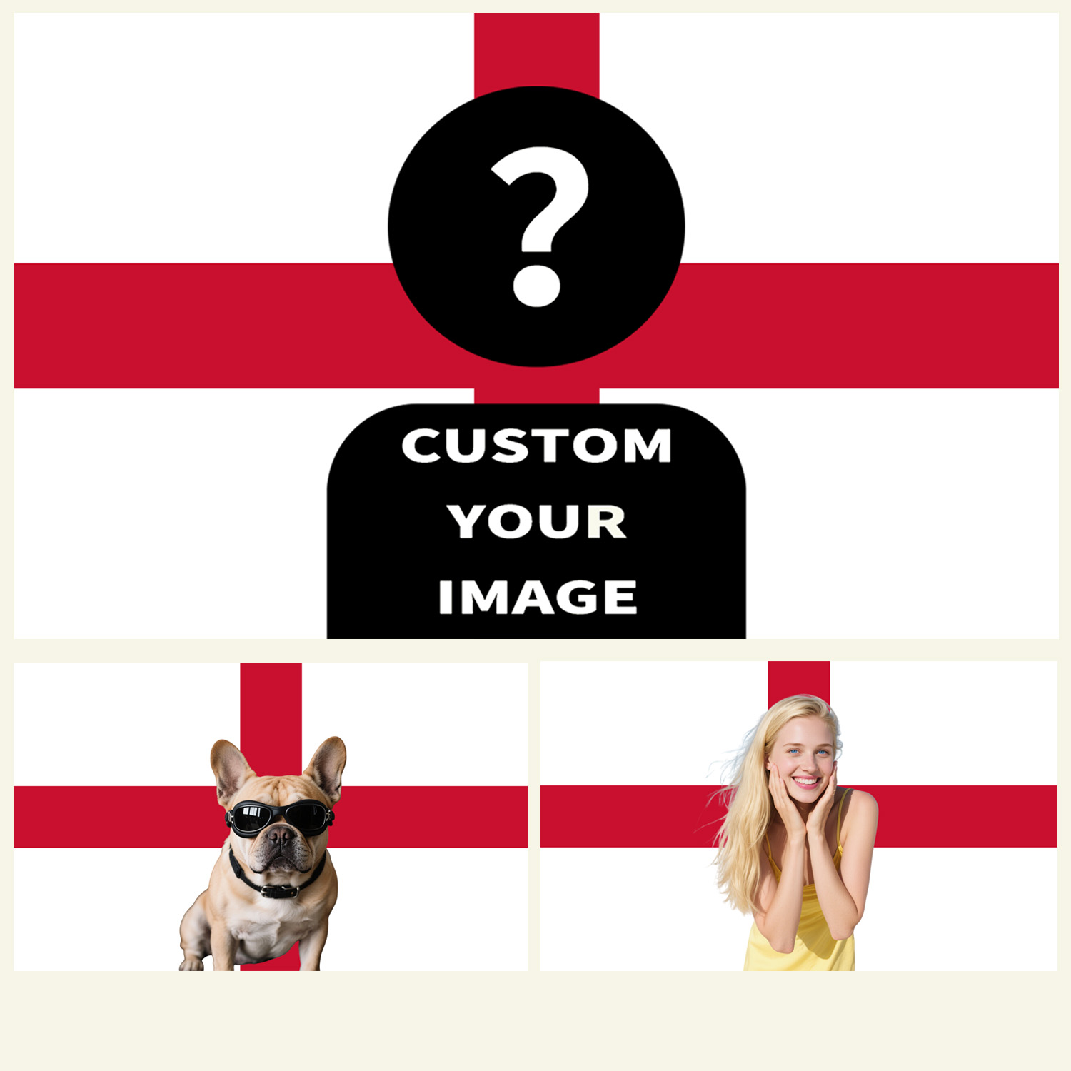 1pc 2D FLAT Personalize Englan - Home Textiles & Decorations review and price