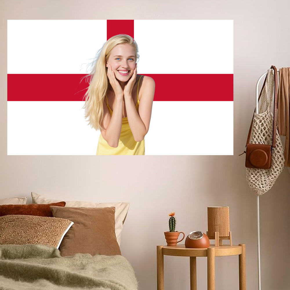 1pc 2D FLAT Personalize Englan - Home Textiles & Decorations review and price