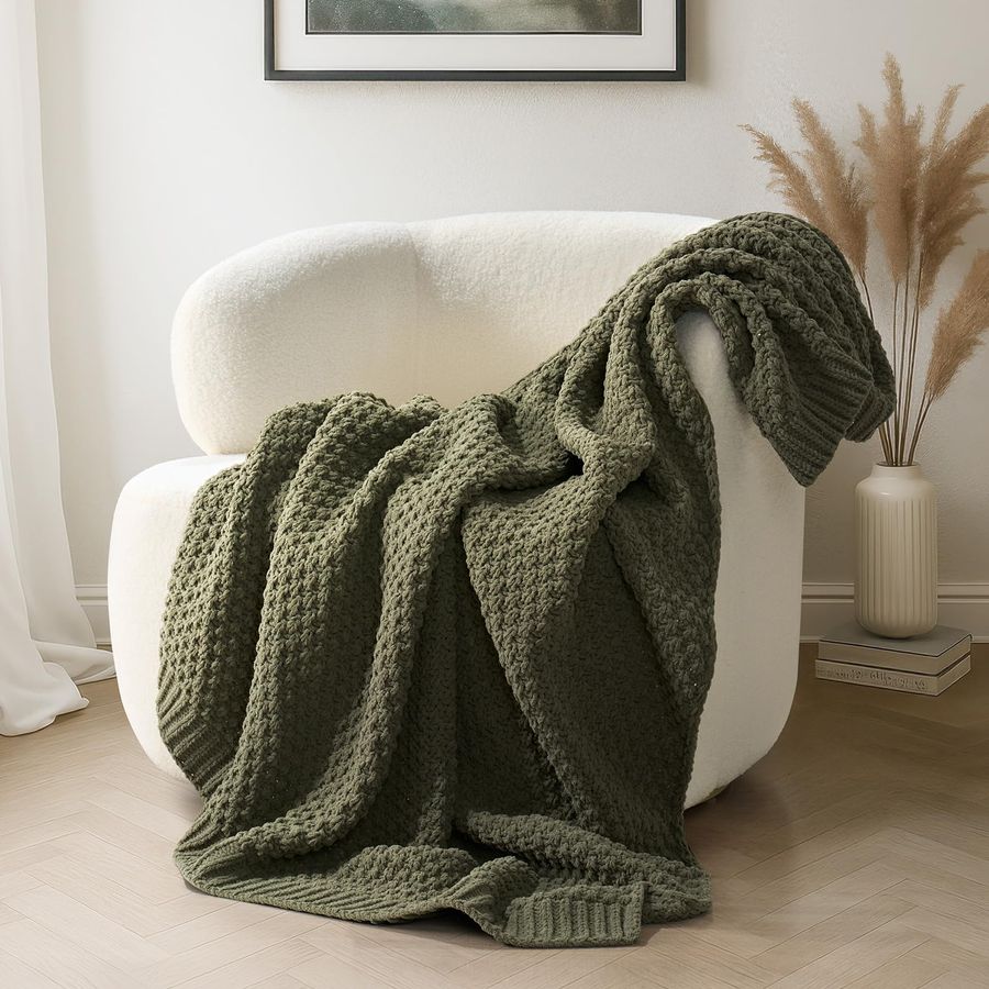 Chunky Chenille Knit Throw Bla - Throw Blanket Chunky Knit review and price