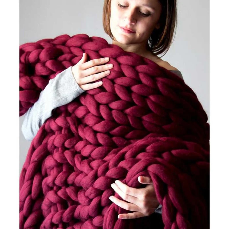 Fashion Chunky Wool Blanket Th - Throw Blanket Chunky Knit review and price