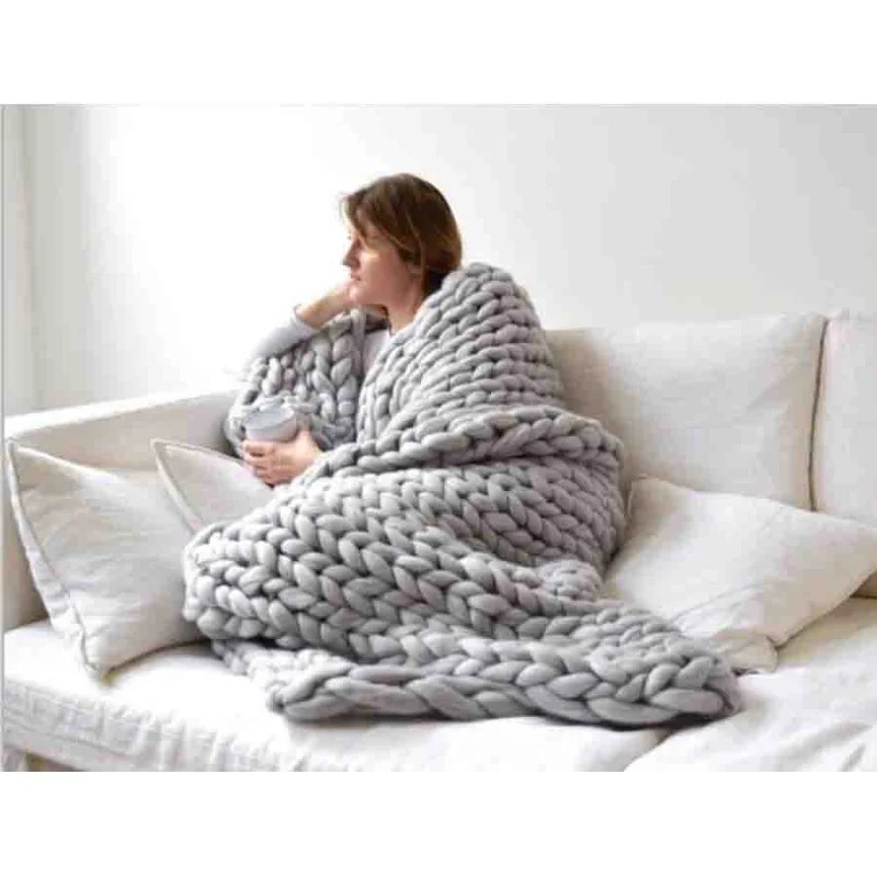 Fashion Chunky Wool Blanket Th - Throw Blanket Chunky Knit review and price