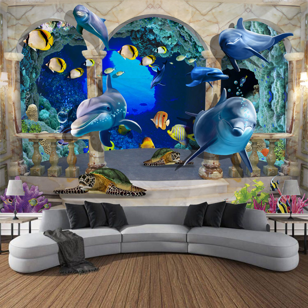 Undersea print tapestry psyche - Linum Home Textiles review and price