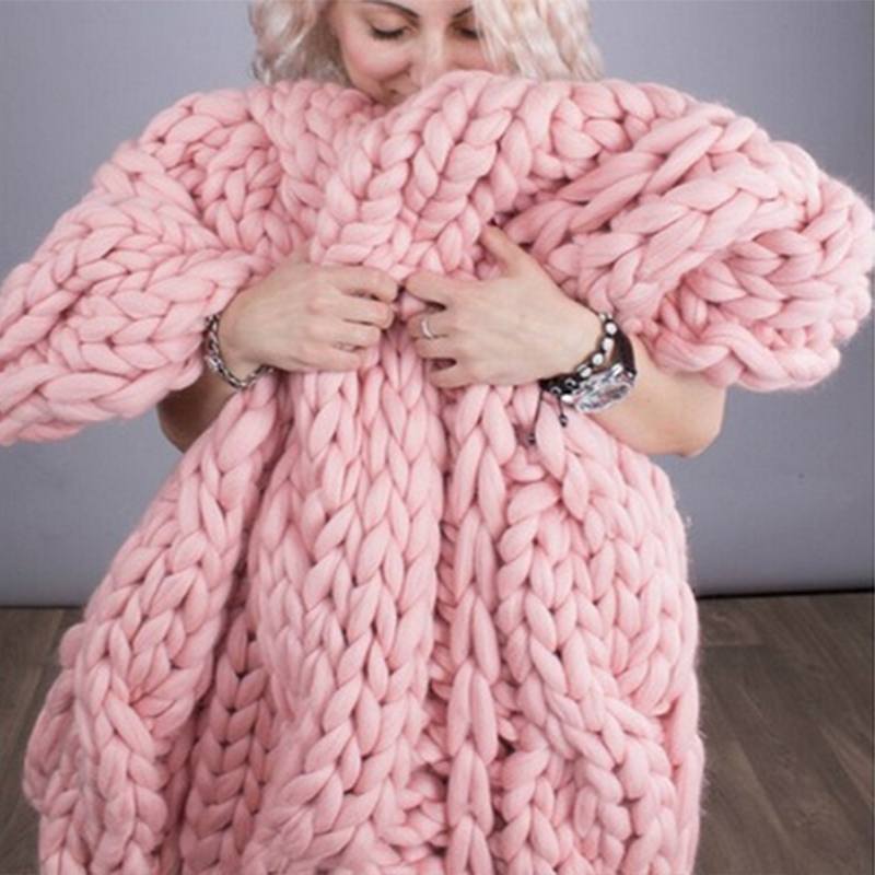Fashion Hand Chunky Knitted Bl - Throw Blanket Chunky Knit review and price