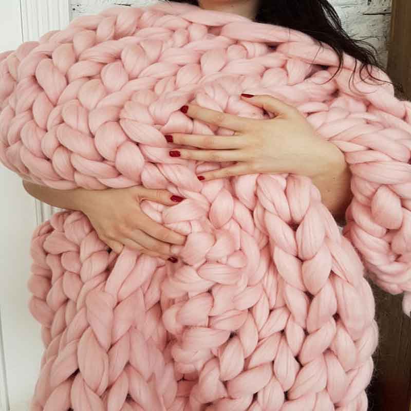 Fashion Hand Chunky Knitted Bl - Throw Blanket Chunky Knit review and price