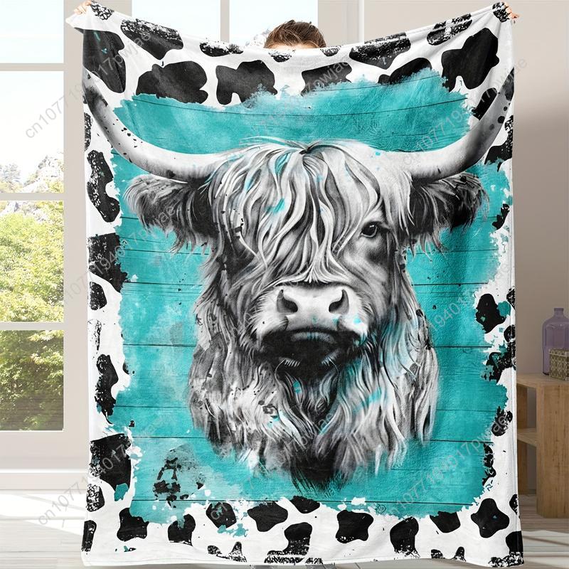 Cozy Soft Highland Cow Flannel - Throw Blanket Chunky Knit review and price