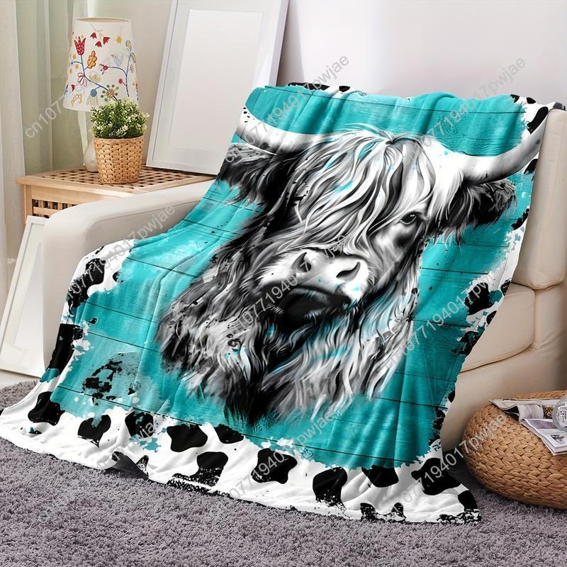 Cozy Soft Highland Cow Flannel - Throw Blanket Chunky Knit review and price