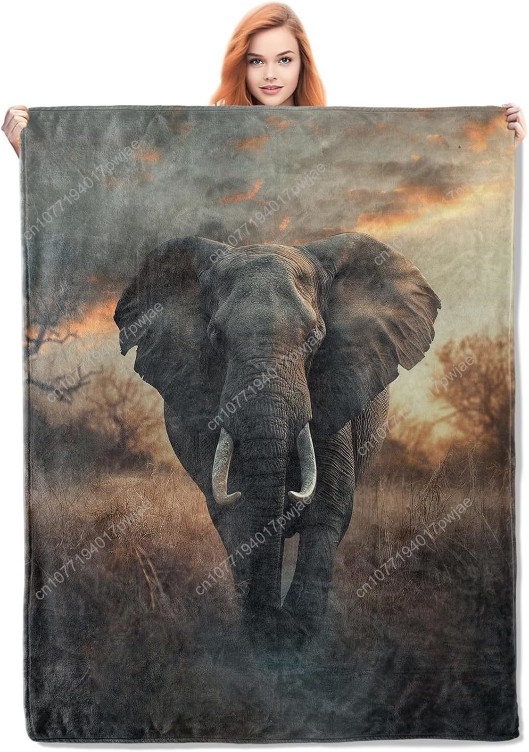 Elephant Fleece Blanket, Reali - Home Textiles & Decorations review and price