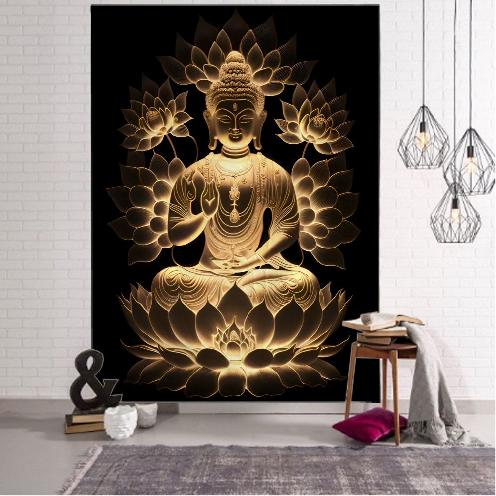 Indian Buddha statue tapestry  - Linum Home Textiles review and price