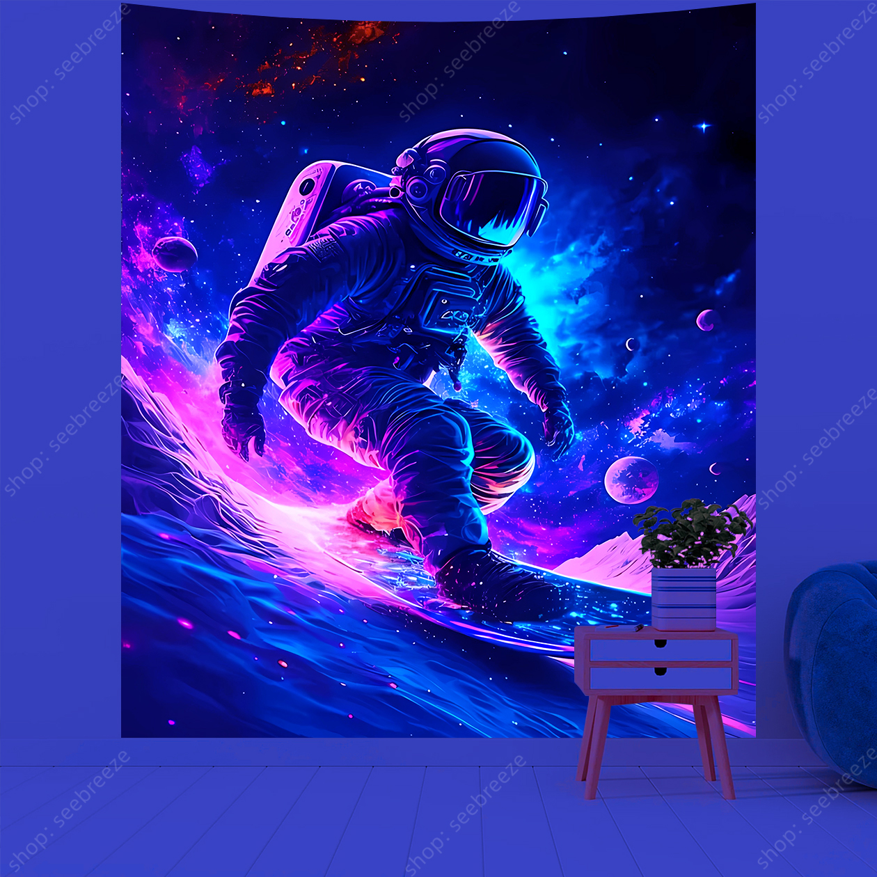 Astronaut Funny Tapestry Galax - Linum Home Textiles review and price