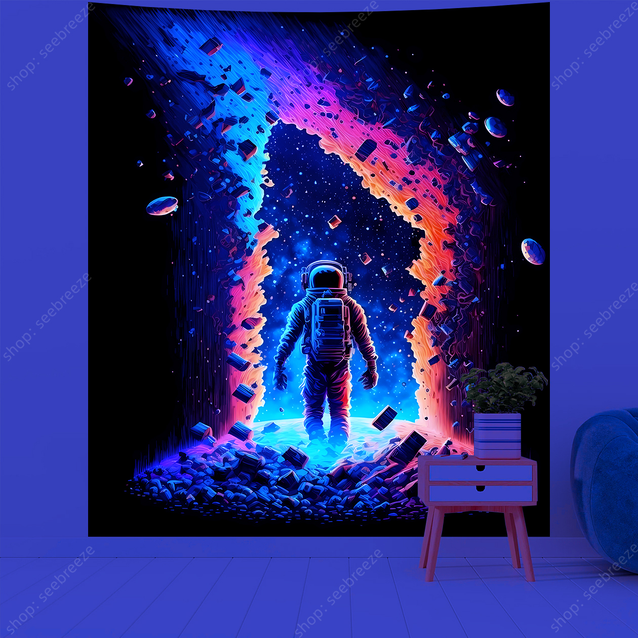 Astronaut Funny Tapestry Galax - Linum Home Textiles review and price