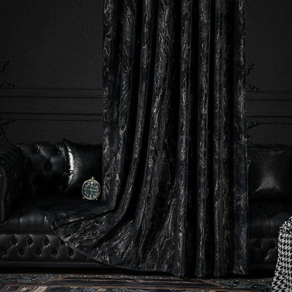 Hot Stamping Velvet Luxury Cur - Home Textiles Luxury Curtains review and price