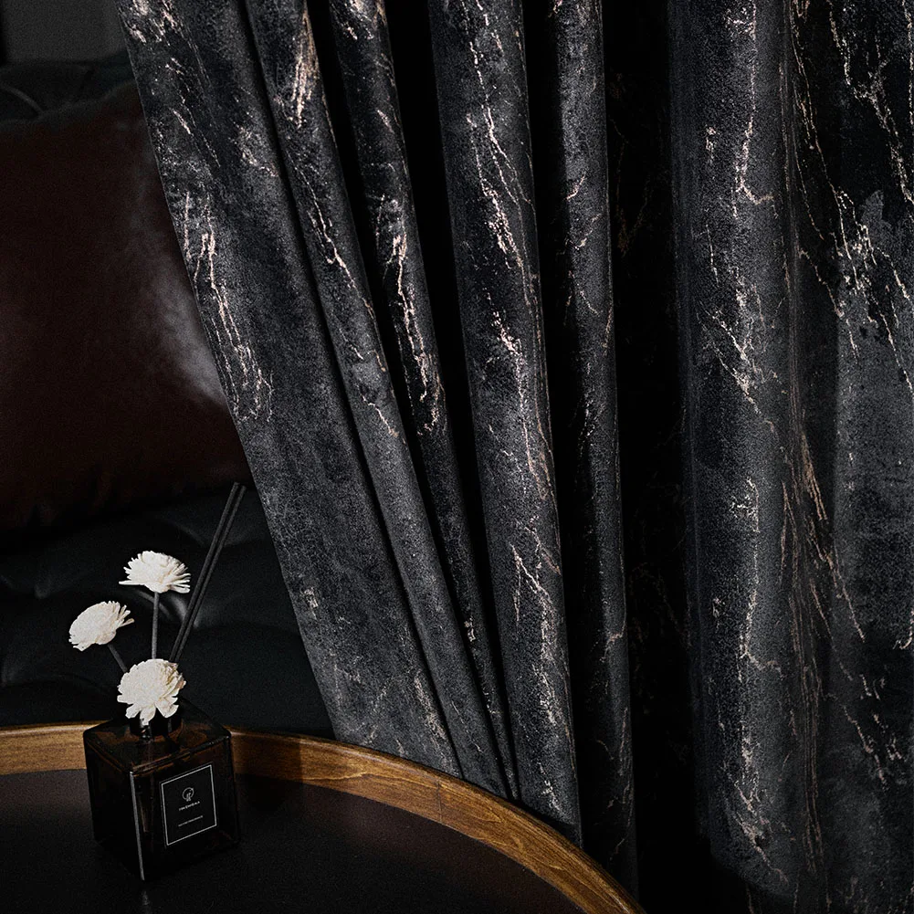 Hot Stamping Velvet Luxury Cur - Home Textiles Luxury Curtains review and price