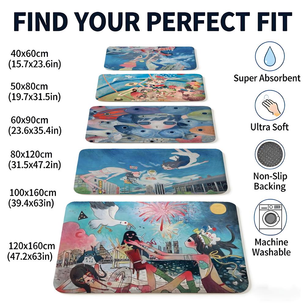A-Aya Takano Anime Floor Mat F - Aya Home Textiles review and price