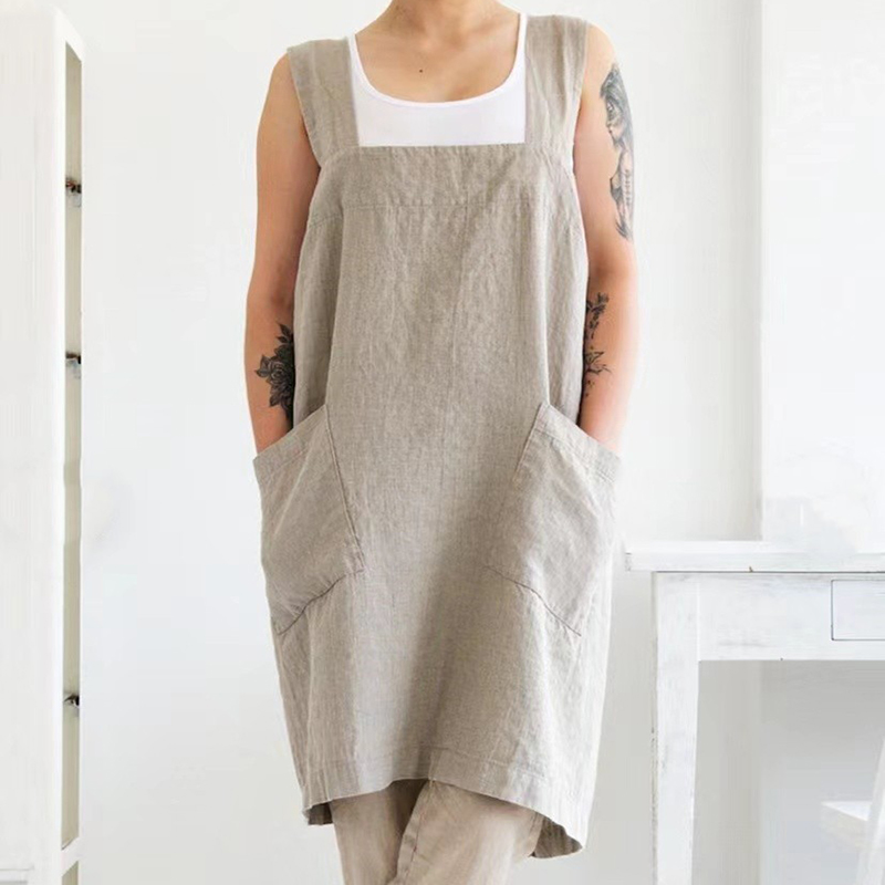 Long Cotton and Linen Apron La - Linum Home Textiles review and price